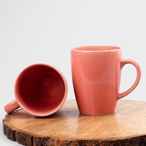 Mug à café en céramique 350 ml, design moderne et luxueux, écologique, durable, pièce unique, cadeau de bureau, finition mate rose - Product Image 3