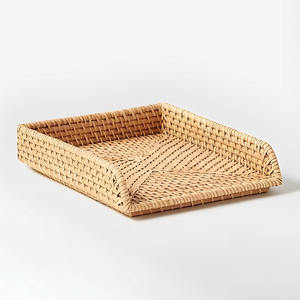 Soporte de ratán natural para revistas, organizador de oficina, accesorios, limas de papel, cesta, Estilo Vintage - Product Image 5