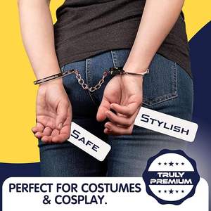 Esposas de Juguete de Metal Color Oro Rosa con Doble Bloqueo de Seguridad y Llaves, Esposas de Acero Resistentes para Disfraces y Accesorios de Cosplay - Product Image 2