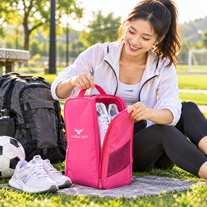Sac de voyage personnalisé pour chaussures de golf, imperméable en nylon respirant, pochettes de rangement pour baskets et bottes de sport pour hommes et femmes - Product Image 1