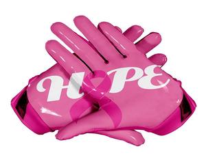 Guantes de Fútbol Americano Personalizados Pink Hope para Mujer, Antideslizantes, Dedos Completos, con Correa de Muñeca Ajustable para Uso Unisex - Product Image 1