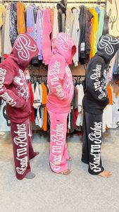 Nuevo Chándal Moderno para Hombre con Logotipo Estampado, Efecto Desgastado y Pedrería, Estilo Urbano, Chándal con Bordado Desgastado - Product Image 3