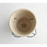 Vase Moderne en Céramique Brillante Façonné à la Main en Inde, 20 cm, Résistant aux Rayures, Écologique, pour Table, Maison, Pâques, Mariage