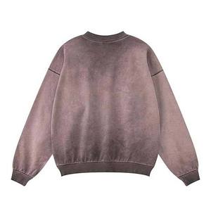 เสื้อสเวตเชิ้ตคอกลมผ้าฟลีซปักโลโก้ตามสั่ง เสื้อสเวตเชิ้ตผ้าหนา 380gsm แบบวินเทจ สำหรับแบรนด์บูติก - Product Image 3