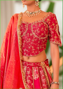 Conjunto de Lehenga Rani Sa con Blusa, Hermosa Colección de Lehenga Choli Tradicional para Bodas, en Tendencia - Product Image 3