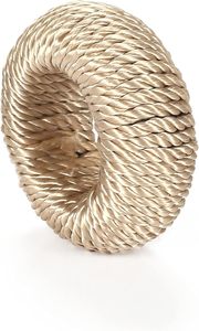 Woven Napkin Rings Set of 12 Ring Shape Classic Design Fabric Napkin Holders for Wedding Table Décor 4.5cm Width Durable - Product Image 5