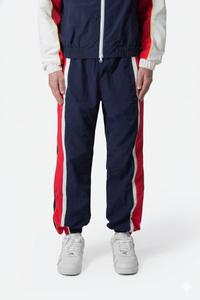 Ensemble survêtement coupe-vent homme 2026 personnalisé bleu et rouge – Veste athlétique légère et pantalon de jogging pour homme - Product Image 4
