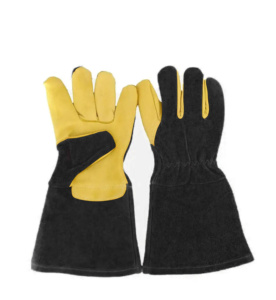 Gants de soudage TIG en cuir de vachette résistant à la chaleur élevée, gants de sécurité industriels pour travaux de construction et de soudage - Product Image 2