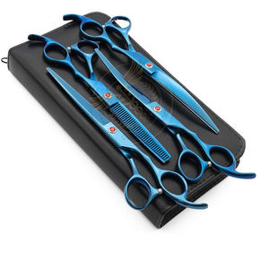 Juego de tijeras profesionales para peluquería canina de 7,0″, 4 piezas, para perros, gatos y mascotas - Product Image 5
