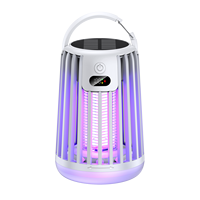 Tueur de mouches solaire USB, piège à mouches, intérieur/extérieur, électronique, rechargeable, écologique, lampe anti-mouches, lampe de camping, 20-50m