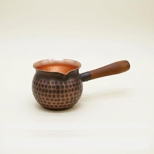 Handcrafted Antique Pure Copper Teapot with Rattan Wrapped Handle Vintage Copper Tea <b>Kettle</b> for Stovetop Luxury Brass Copper - Product Image 3