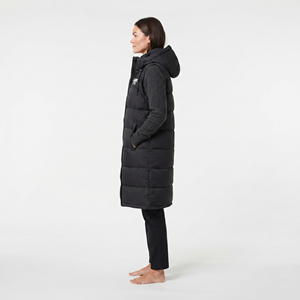 Chaleco largo acolchado para mujer con capucha, abrigo de invierno acolchado con cremallera completa, ropa de calle informal, moda, fabricante mayorista - Product Image 2