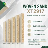 Panneau OSB (Oriented Strand Board) mélaminé Jinbase SXT2917, finition sable tissé, 18 mm, E0, 1220x2440 mm, pour la décoration intérieure scandinave