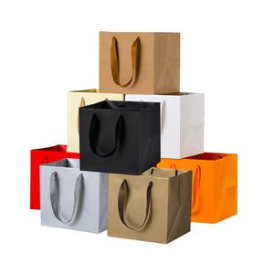 Customized Luxury <b>Brown</b> Rectangle Kraft <b>Paper</b> <b>Bags</b> with Flexo Printing Recyclable Package Manufacturers - Product Image 1