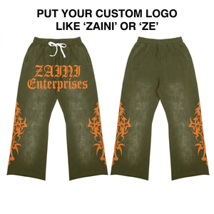 Men Flare Pants Premium 320 GSM Cotton Fleece Straight Mauve Wide Leg Custom Casual Streetwear Winter Breathable Quick Dry - Product Image 1