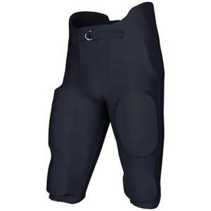 Black <b>Padded</b> Football Pants Belt Closure Athletic Sportswear Breathable Mens Performance Practice Game Football Wear pants - Product Image 6