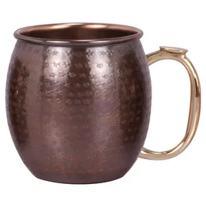 Elegante Juego de Tazas de Cobre Martillado para Moscow Mule, 2 Piezas, Cobre Puro y Acero Inoxidable, para Bebidas Moscow Mule, Más Vendido - Product Image 1