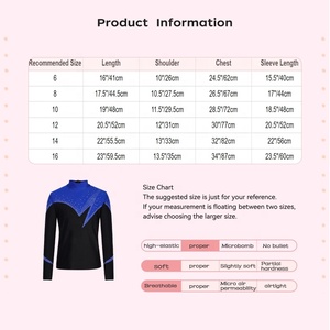 Trajes de patinaje artístico para niños de 6 a 16 años, camisetas para presentaciones y competencias, trajes rojos de baile latino lírico. - Product Image 6