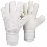 WARPRO INDUSTRY Men's Football Goalkeeper <b>Gloves</b> <b>Black</b> Orange <b>Latex</b> Full Finger Non Slip Quick Drying Breathable Pull-On Closure - Product Image 3