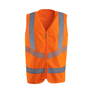 Worker High Visibility Polyester Reflective Safety Vest Heavy Duty High-visibility Orange Construction Road Working Vest - Product Image 1