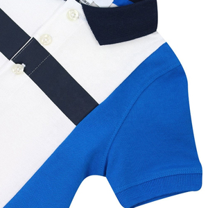 Polo personnalisé pour enfants, design patchwork, coton, manches courtes, t-shirt décontracté pour garçons - Product Image 6