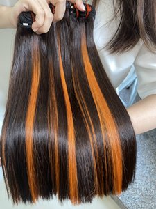 Extensiones de cabello humano crudo de la mejor calidad, peluca frontal de encaje HD recta de hueso sin enredos, superbrillante, proveedor de Vietnam - Product Image 6