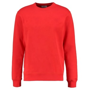 Sudadera de Cuello Redondo Roja para Hombre de Alta Calidad, 100% Algodón Felpa, Logotipo Personalizado, Color Sólido, Sudadera de Invierno, OEM ODM - Product Image 1