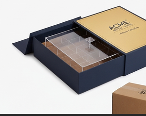 Elegant ACME METAL INDIA Wooden Serving Tray With Acrylic Lid Handcrafted Square Shape Lacquered Finish - Product Image 6