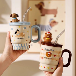 Stylish ceramic coffee cup with charming and playful design <b>cute</b> ceramic <b>mug</b> that enhances your beverage presentation - Product Image 2