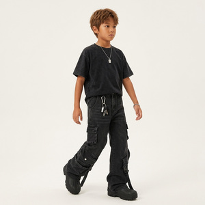 กางเกงยีนส์เด็กขายดี ทรงสลิมฟิต แต่งขาดๆ สไตล์ลำลอง เอวกลาง แฟชั่นสตรีทแวร์ เสื้อผ้าเด็กสำหรับฤดูใบไม้ร่วง - Product Image 4