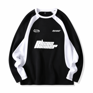Sweat-shirts Homme Oversize en Coton Épais, Couleur Unie, Décontractés, avec Broderie de Logo Personnalisé et Épaules Tombantes pour l'Hiver – Vente en Gros - Product Image 2