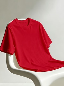 Womens T Shirt Summer <b>Red</b> Crew Neck T-Shirt Short Sleeve <b>Tops</b> Short Sleeve Fashion Basic Casual Oversized Black Clothes Trendy - Product Image 4