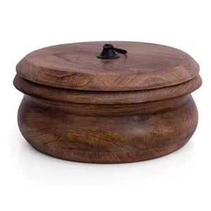 Caja de Madera Resistente para Chapati, Contenedor para Guardar Pan y Roti, para la Cocina o la Mesa del Comedor - Product Image 1