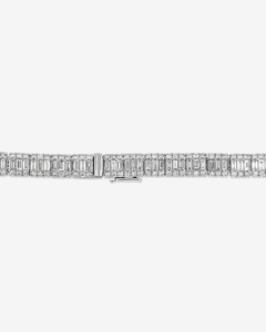 3.37 CTW Lab Grown Diamond IGI Certified Tennis Bracelet 14K White Gold Baguette Cut Prong Set Gift Fine Jewelry Wholesale OEM - Product Image 2