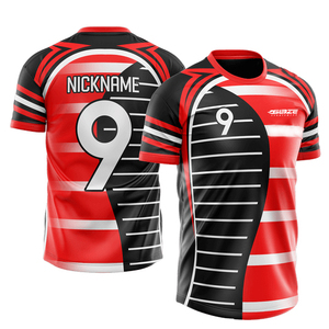 Custom Printed Team Uniform Jersey Shirt Polyester Breathable Athletic Apparel - Product Image 3