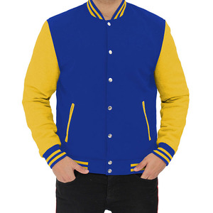 Comfortable Fit Custom Private Label Geometric Pattern Stand Collar Varsity Jacket for <b>Men</b> with 2 Side Pockets - Product Image 4
