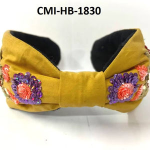 Women's Knotted Fashion <b>Headbands</b> with Beaded Tassels Rhinestone and Chains Embroidery Chic Accessories - Product Image 1