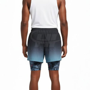 Shorts de sport pour hommes en spandex/polyester, design tendance, taille mi-haute, séchage rapide, haute qualité, fabrication pakistanaise - Product Image 4
