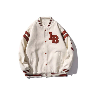 Veste de baseball de haute qualité personnalisée avec logo streetwear, veste trucker, veste varsity en cuir pour hommes - Product Image 4