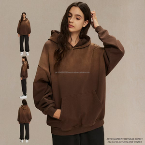 Sudaderas Unisex Extra Grandes de Felpa 100% Algodón, 460 g/m², Alta Calidad, Estilo Vintage Desgastado, con Capucha, para Otoño - Product Image 3