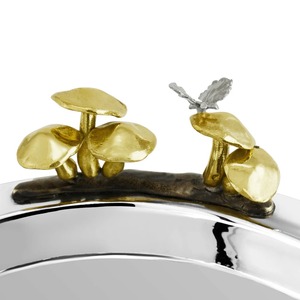 Bandeja de Servicio de Metal Hecha a Mano en India, Utensilio Premium para Hogares Elegantes y Presentación Diaria en la Mesa - Product Image 3