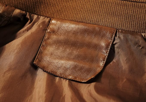 Veste en cuir PU marron à col montant pour homme, vêtement décontracté de moto, coupe-vent et imperméable pour l'automne et l'hiver - Product Image 4