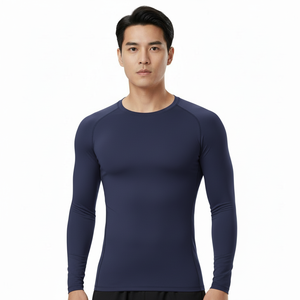 เสื้อแรชการ์ดพรีเมียมสำหรับผู้ชาย ป้องกันแสงแดด UPF 50+ ผ้าแห้งเร็ว ยืดหยุ่นสวมใส่สบาย เหมาะสำหรับวันที่ต้องใช้แรงกาย หรือเป็นเสื้อเบสเลเยอร์สำหรับพายเรือ - Product Image 2