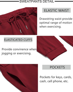 Survêtement de sport pour homme de haute qualité, coupe slim, tissu en coton respirant, pantalon de jogging à capuche, taille élastique, vêtements de sport décontractés pour un usage quotidien - Product Image 6