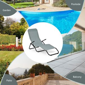 2 Lettini Prendisole Portatili da Giardino con Design a Dondolo, Impilabili per Comfort e Praticità - Product Image 3