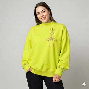 Haut à col montant pour femme OEM, manches longues, 100 % coton, imprimé, broderie personnalisée, best-seller, vêtements décontractés - Product Image 1