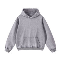Sweat à capuche oversize en coton molletonné pour homme, style streetwear, teinture dégradée vintage, 100% coton lourd, ODM