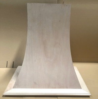 Cubierta de Campana Extractora Moderna de Madera Curvada para Isla de Cocina, Ventilación Ecológica con Fácil Instalación