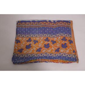 ผ้าห่มคันธาพิมพ์ลายดอกไม้ทำมือเป็นมิตรกับสิ่งแวดล้อม ผ้าฝ้ายอินเดียสไตล์วินเทจโบโฮ ผ้าคลุมเตียงแบบสองด้าน ของขวัญตกแต่งบ้าน - Product Image 3