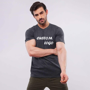Camiseta de Manga Corta para Hombre, Corte Ajustado, con Logotipo Personalizado, Cuello Redondo, Algodón Jersey, Diseño Transpirable con Estampado Frontal, Estilo Casual - Product Image 1
